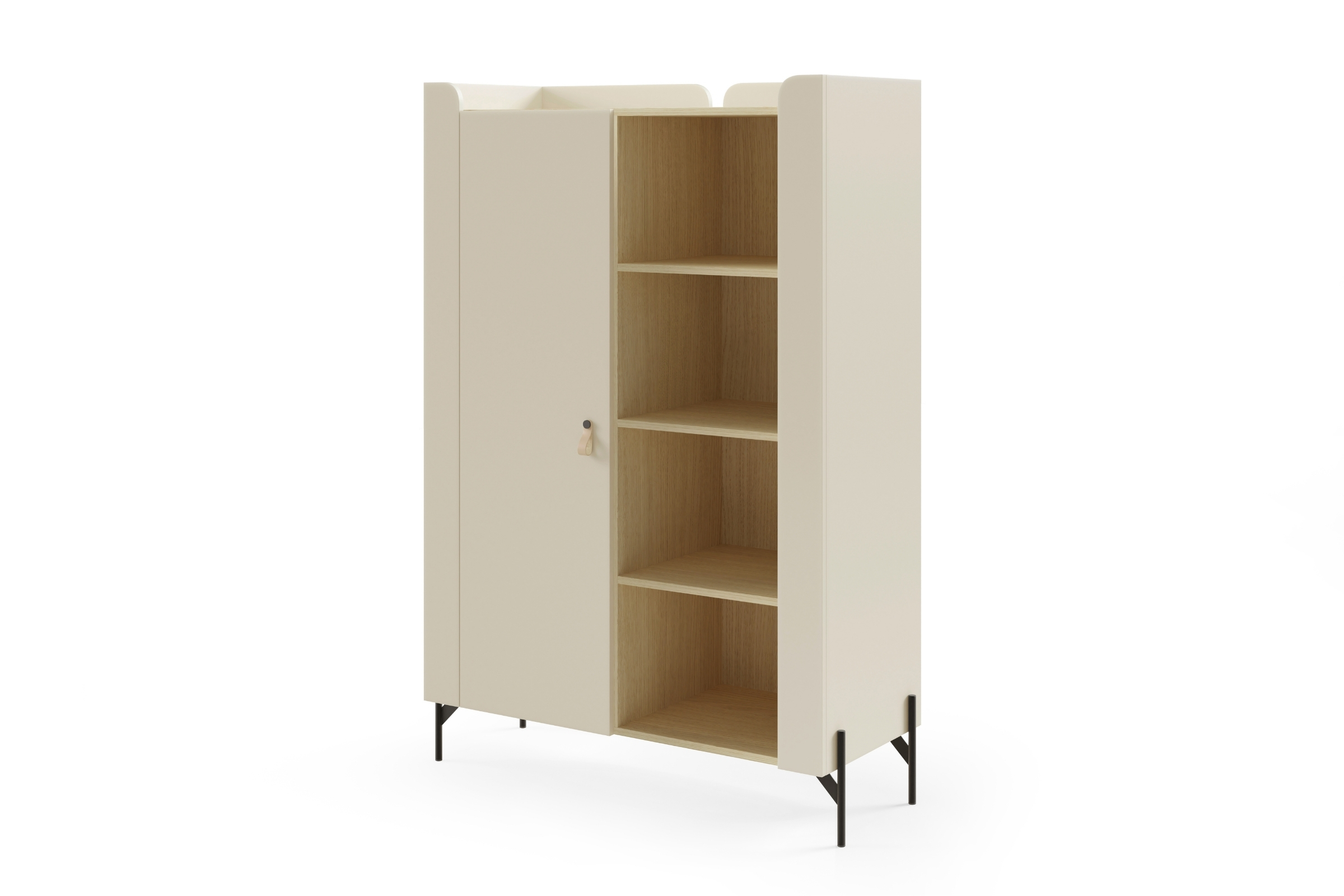 SOVI 03 Kinderregal Regal 100 cm breit, mit Schrankfach und offenen Fächern Deine Möbel  