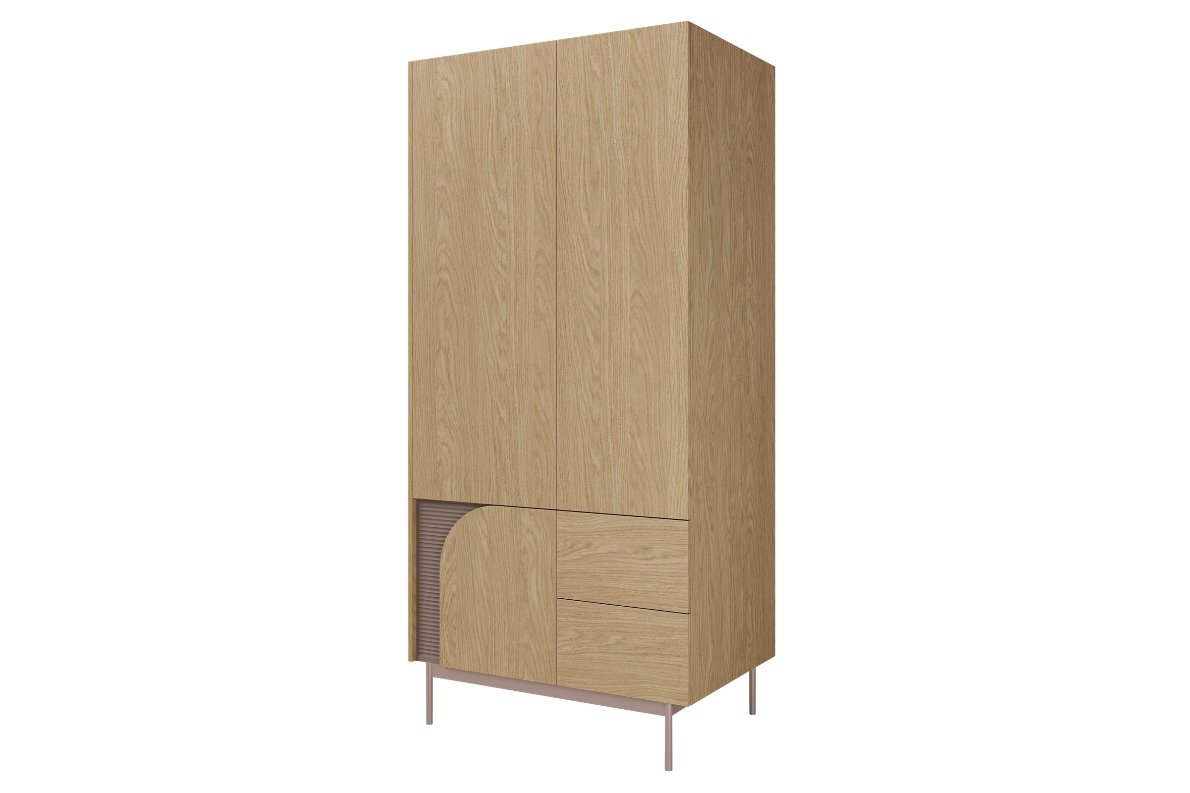 Kleiderschrank CARLO 01 92 cm – 3 Türen, 2 Schubladen | Deine Möbel 24